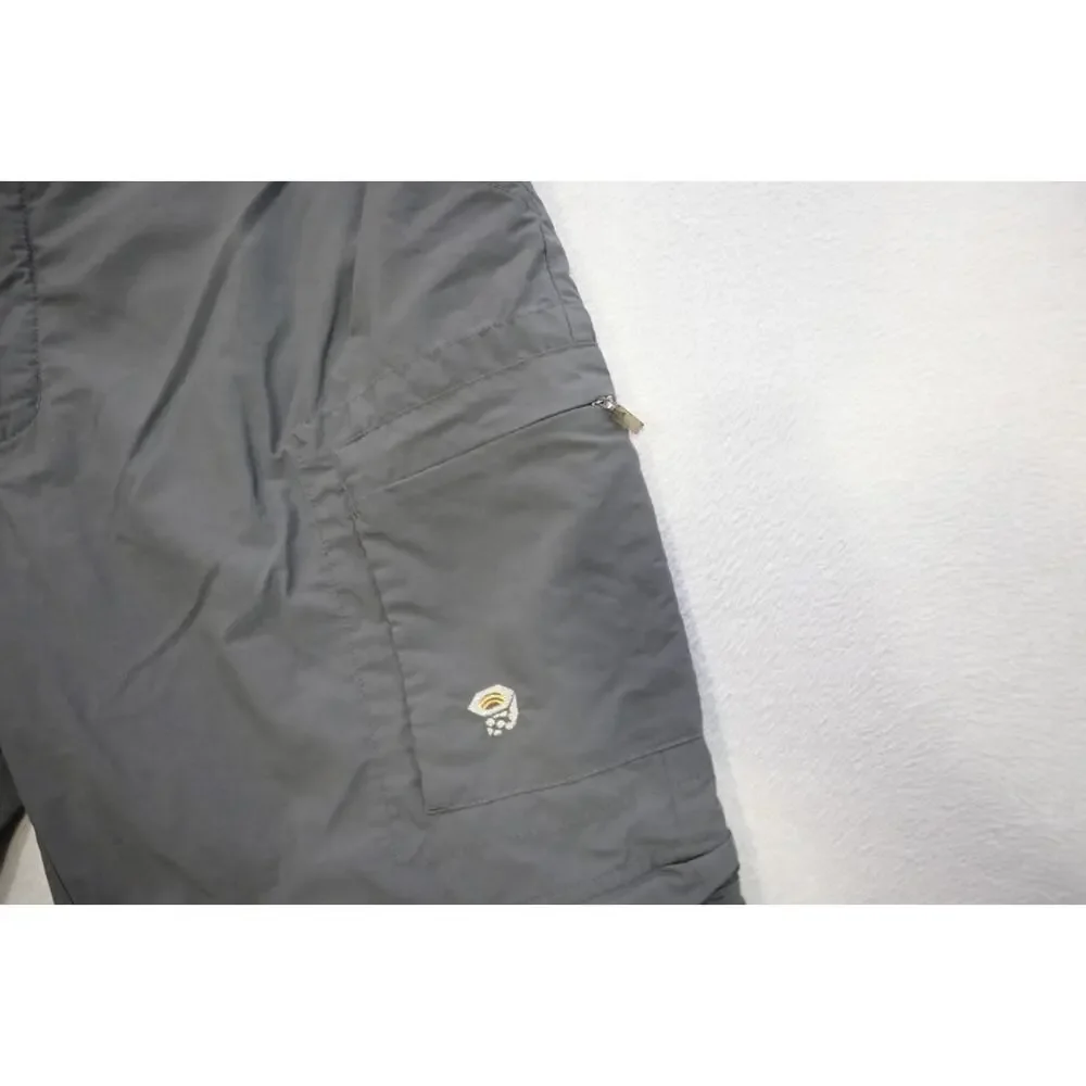 Mountain Hardwear Convertible Cargo Pants Hiking Trekking Gray Womens Sz 12 x 32